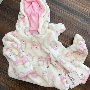 Little Beginnings | Penguin fleece one piece